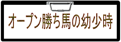 オープン勝ち馬の幼少時